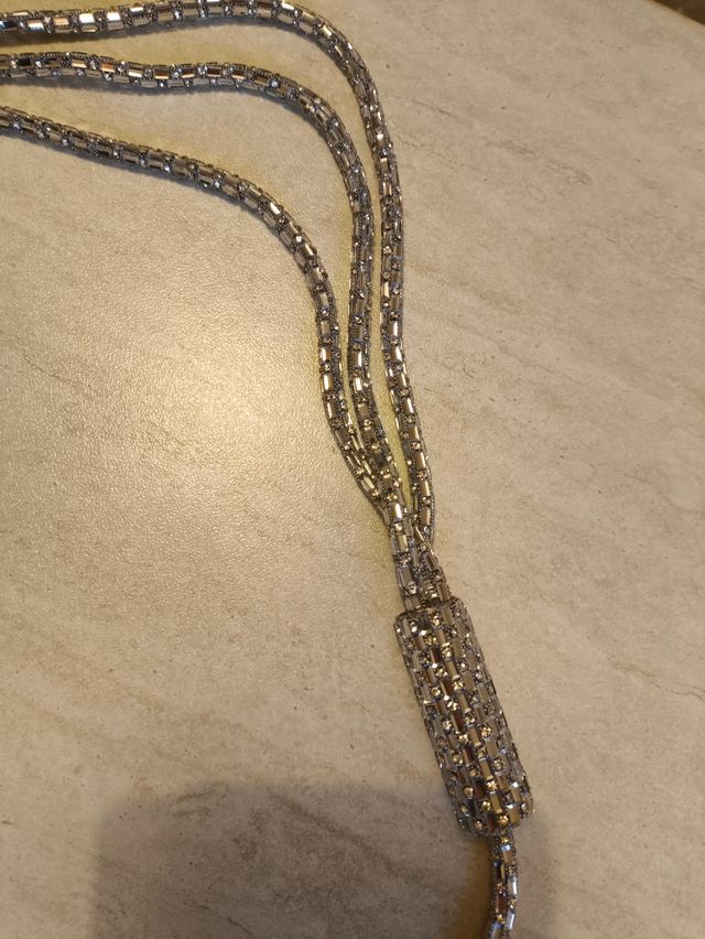 Collana Argentata con Strass