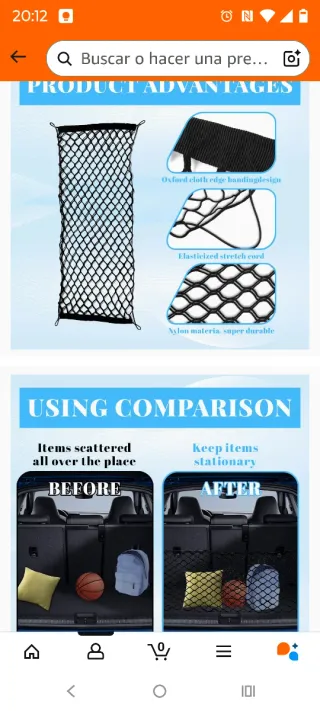 Red de carga para coche