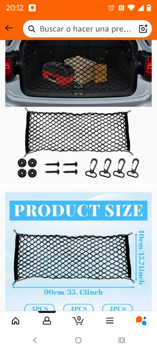 Red de carga para coche