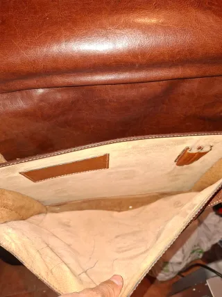 Maletín Cuero Genuino Vintage Marrón