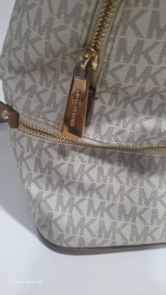 Mochila Michael Kors Beige/Blanco