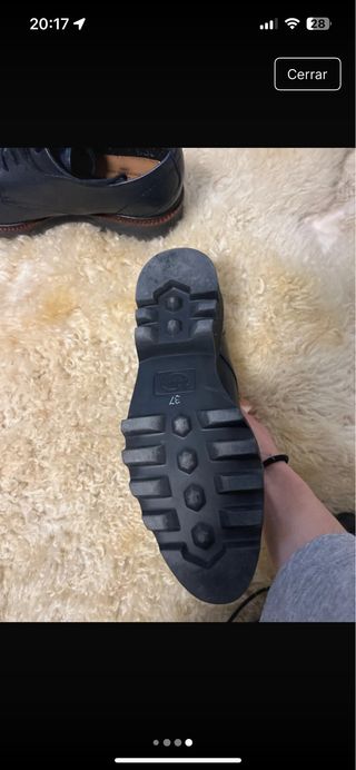 Mocasines azules con cordones