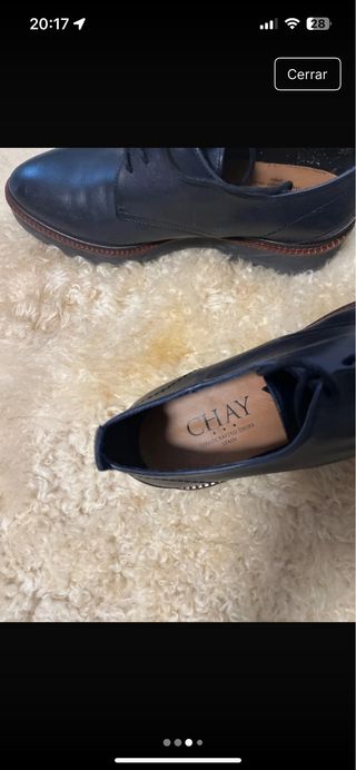 Mocasines azules con cordones