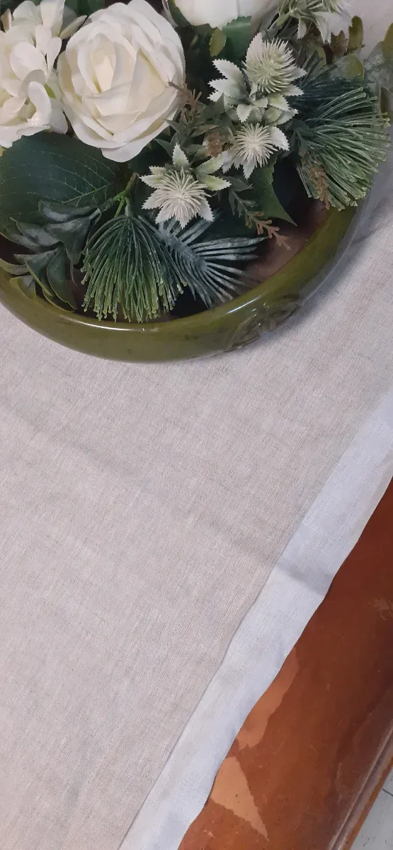 Tovaglia Zara Home in lino grezzo