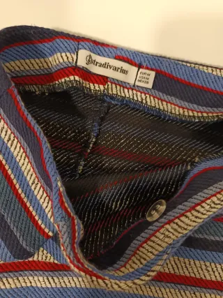 Falda Stradivarius Talla M Rayas