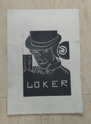 Impresión antigua de póker