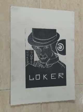 Impresión antigua de póker