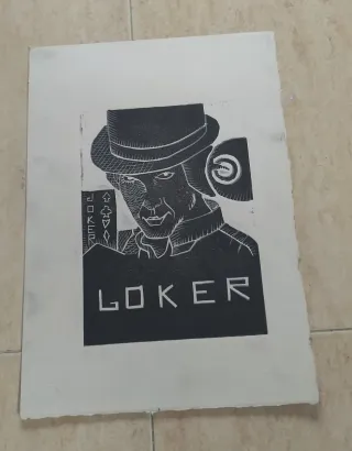 Impresión antigua de póker