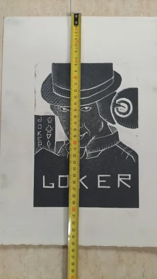 Impresión antigua de póker