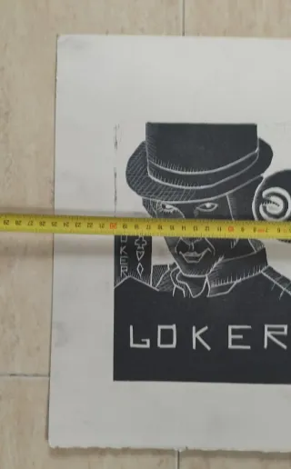 Impresión antigua de póker