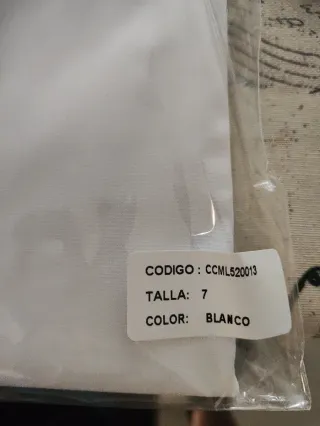 Camisa de vestir blanca manga larga hombre