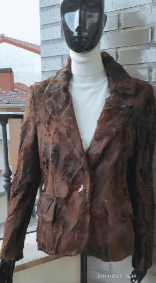 Chaqueta 100% piel Talla M Marrón