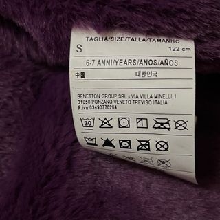 Plumas Benetton niña morado Talla (6-7 años)122 cm