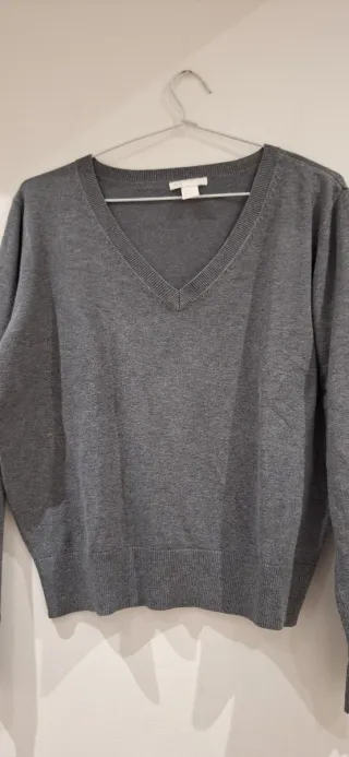 2 Jerséis Pico H&M Azul y Gris