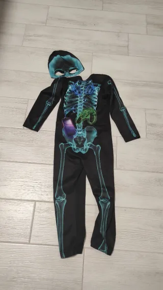Costume da scheletro con maschera