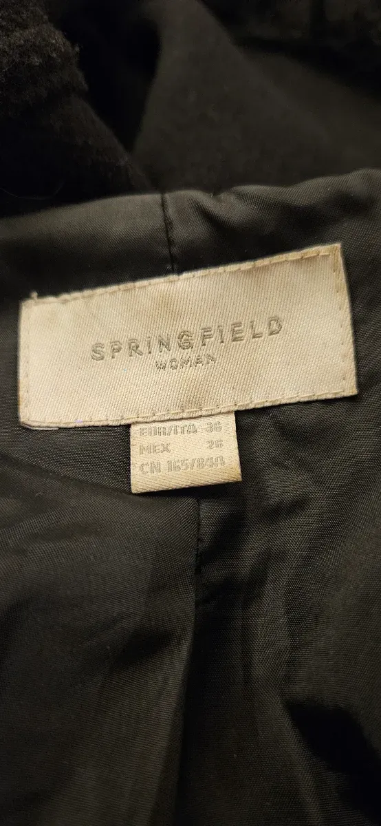 Abrigo negro Springfield talla S