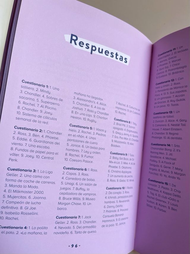 Libro Friends Quizpedia