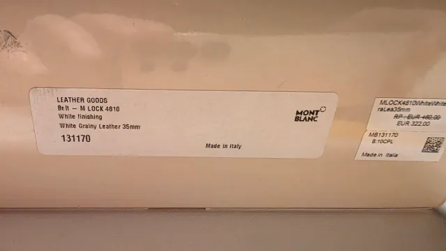 Cinturón Montblanc cuero negro M LOCK 4810 Azul