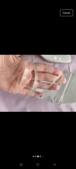 Sandalias blancas tiras transparentes