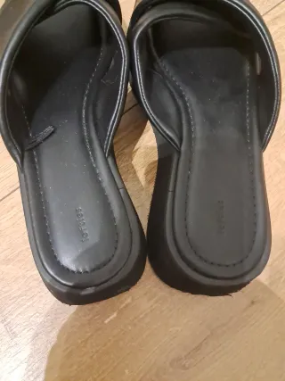 Sandalias Lefties negras plataforma