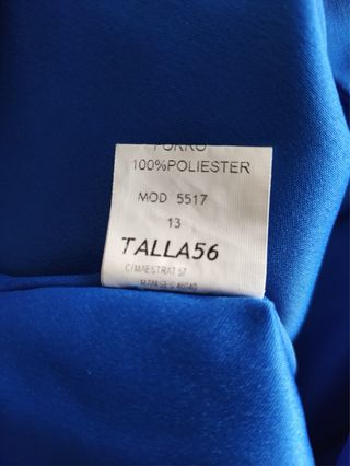 Vestido largo cuello halter talla 56 azul