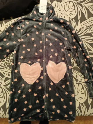 Bata de casa niña estrellas y corazones Talla S