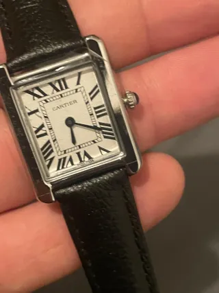Reloj Cartier Pequeño Negro/Plata