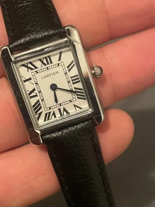 Reloj Cartier Pequeño Negro/Plata