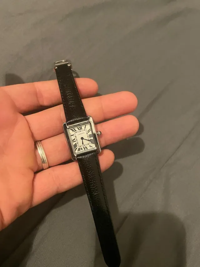 Reloj Cartier Pequeño Negro/Plata