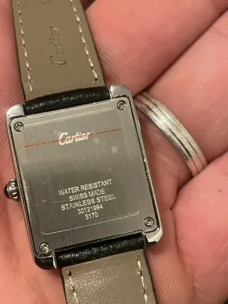 Reloj Cartier Pequeño Negro/Plata