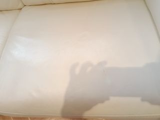 Sofás de piel beige autenticaauténtic Pequeño roce