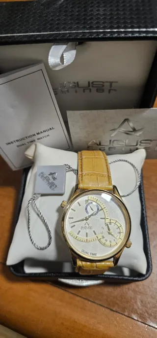 Reloj August Steiner Dorado y Marrón