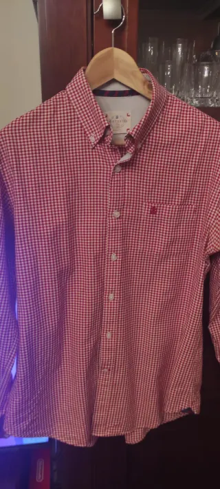 Camisa CORTEFIEL cuadros rojos Talla L