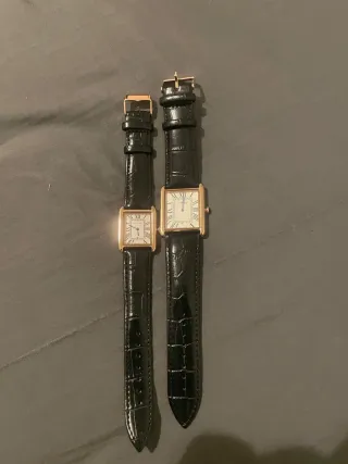 Lote 2 Relojes Cartier Hombre y Mujer