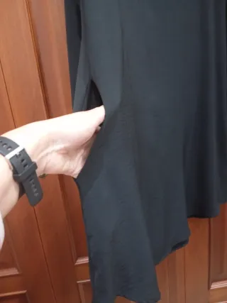 Vestido negro manga larga