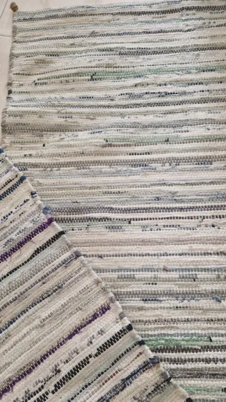 2 Alfombras de tela con rayas