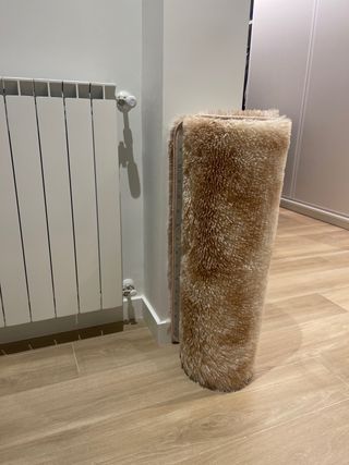 Alfombra Shaggy Beige y Marrón