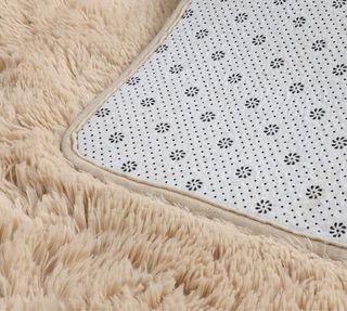 Alfombra Shaggy Beige y Marrón