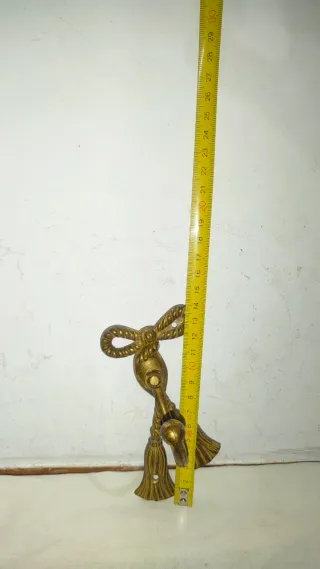 Alzapaños percha perchero antiguo bronce lazo