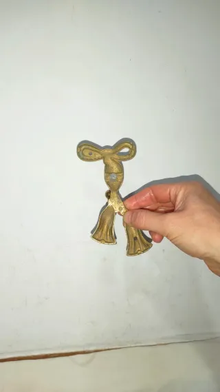 Alzapaños percha perchero antiguo bronce lazo