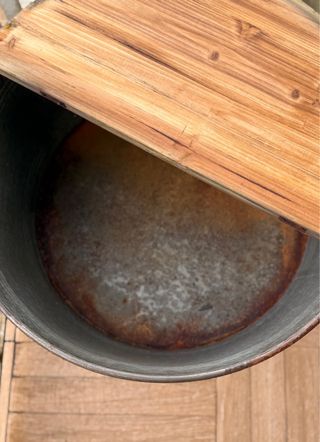 Mesa auxiliar rústica redonda