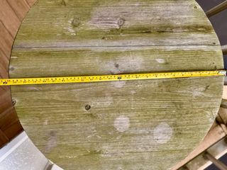 Mesa auxiliar rústica redonda