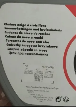 Cadenas nieve + triangulo + antena