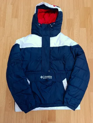 Chaqueta Columbia Anorak Azul y Blanca