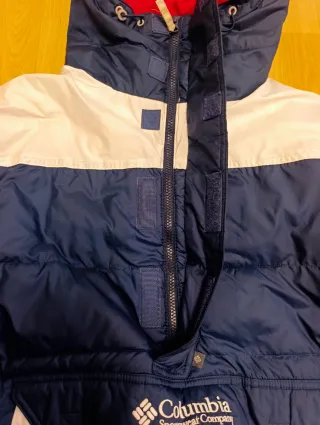 Chaqueta Columbia Anorak Azul y Blanca