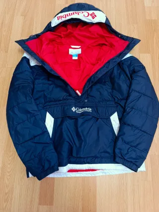 Chaqueta Columbia Anorak Azul y Blanca