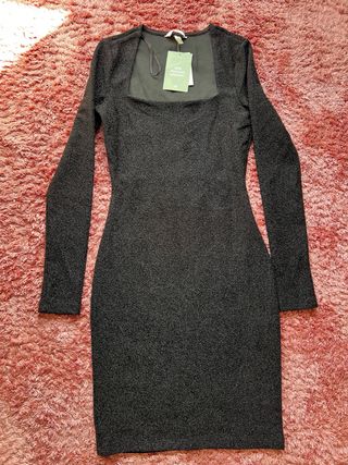 Vestido H&M Negro Manga Larga