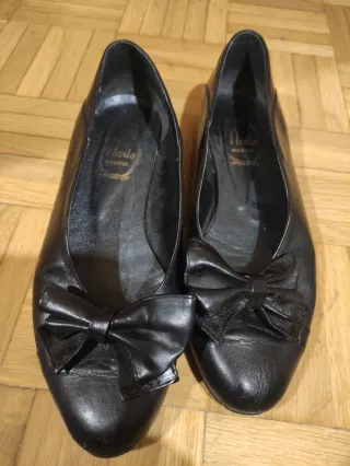 Manoletinas Marlo negras con lazo