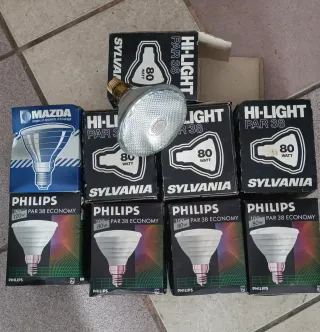 Lote Bombillas PAR 38 E27 Mazda, Philips, Sylvani