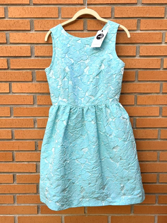 Vestido fiesta azul celeste vintage Nuevo